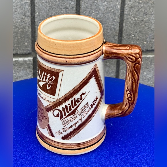 1950s Ceramic Schlitz Gunther Miller Logo Beer Mug Made in Japan - Picture 13 of 16